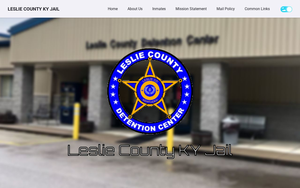 Leslie County official jail website and custody navigation
